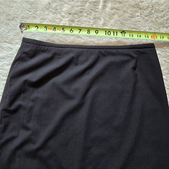 Armani Collezioni Black Wool-Blend Straight Skirt, Size 14 - Picture 3 of 9